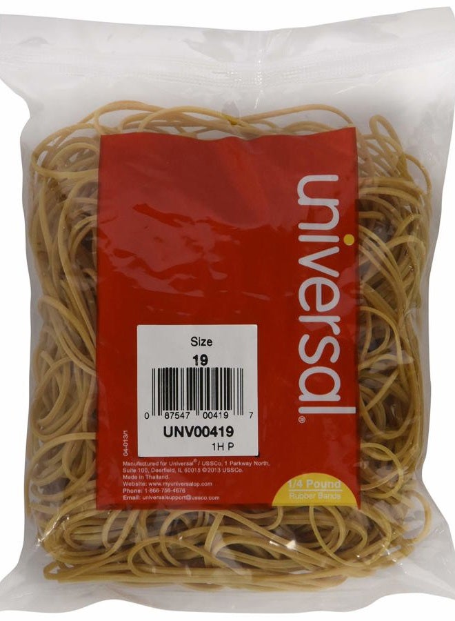 00419 19-Size Rubber Bands (335 Per Pack), Beige